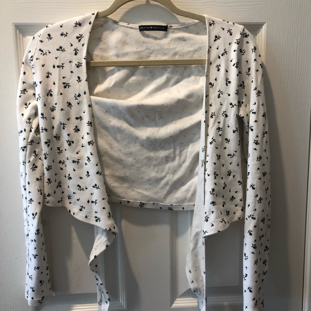 Brandy Melville Floral Wrap Long Sleeve